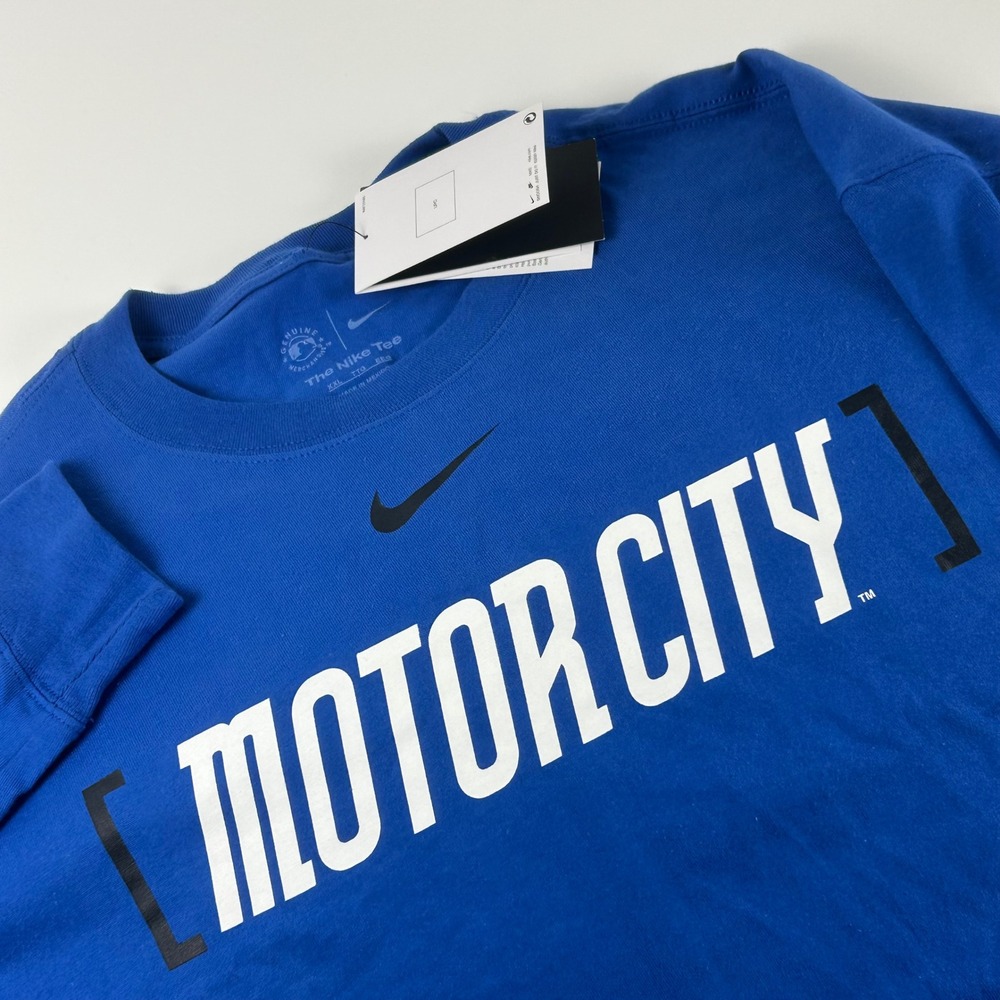 Nike Men's XXL Motor City Connect Detroit Tigers Long Sleeve Blue NEW MLB